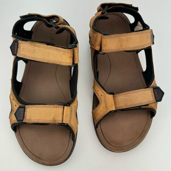 Vionic Neil Brown‎ Nubuck Leather Breathable Adjustable Platform Sandals Sz 7 main image 7